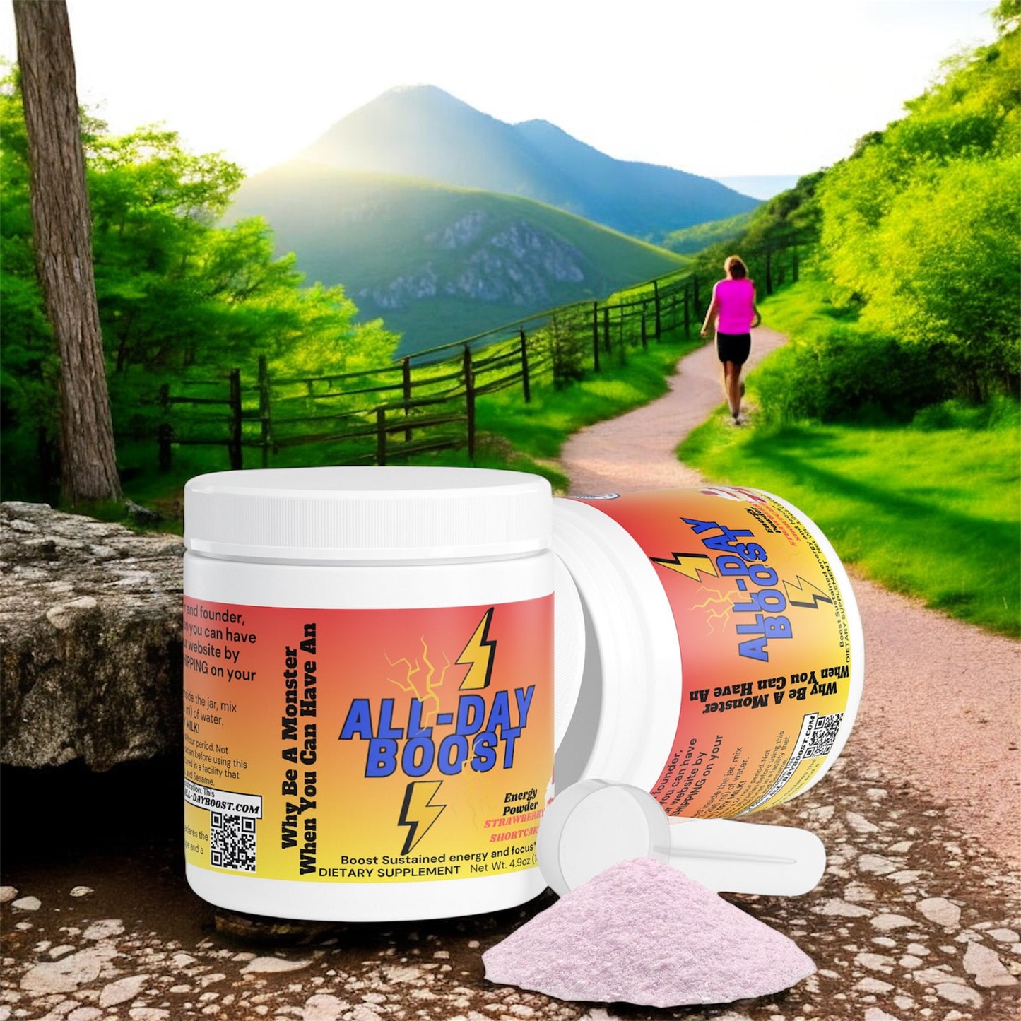 ALL-DAY BOOST Energy Powder (Strawberry Shortcake)